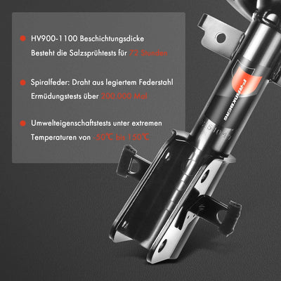 Frankberg 2x Stossdämpfer Gasdruck Vorderachse Kompatibel mit Laguna II BG0/1 1.6L-2.9L 2001-2007 La