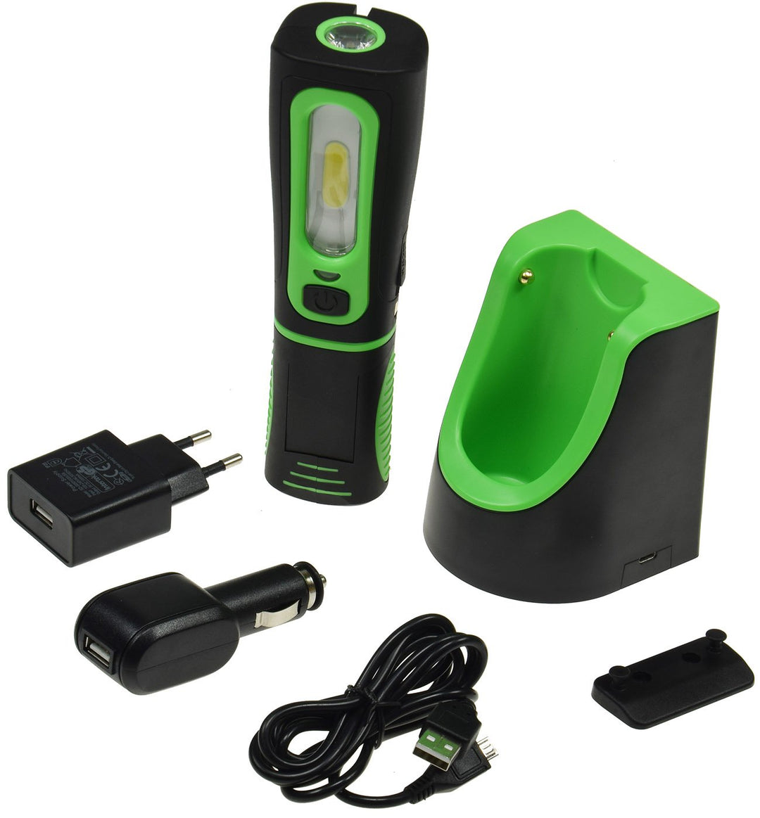 ChiliTec LED Stableuchte IP44 mit Akku & Ladestation Flexibel drehbar 2 Ladegeräte mit Ladeschale, M