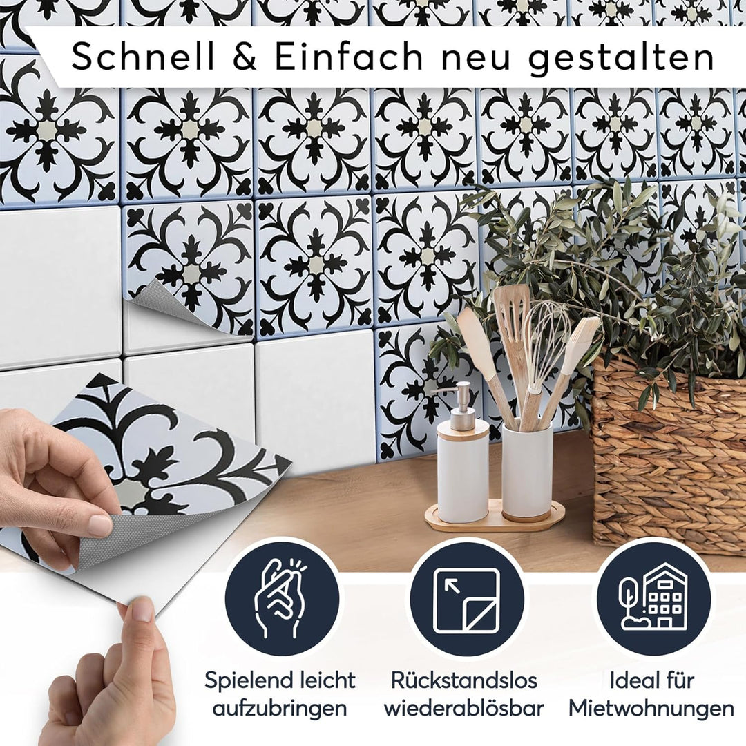 CREATISTO Mosaik Klebefliesen Stickerfliesen Fliesenfolie - Klebefolie Aufkleber für Fliesen I Stick