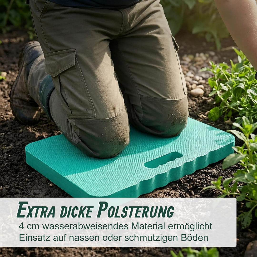 Relaxdays Kniekissen, 2er Set, Garten, Werkstatt, Yoga, Schaumstoff, Tragegriffe, HxBxT: 4 x 46 x 28