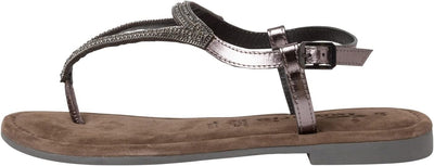 Tamaris Damen Sandale 1-1-28125-20 37 EU Pewter, 37 EU Pewter