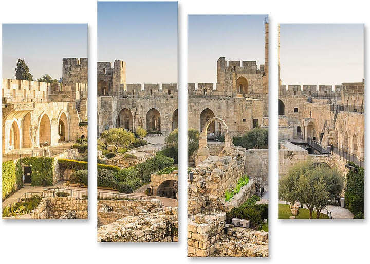 islandburner Bild auf Leinwand Jerusalem Israel Am Davidsturm Bilder Wandbilder Poster Leinwand 130x