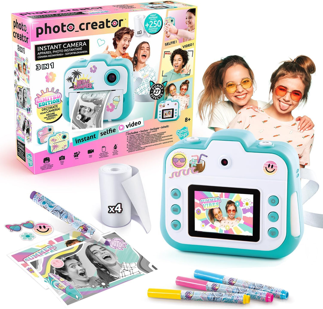 Canal Toys - Photo Creator – Sofortbildkamera Limitierte Edition – Thermodruck, ohne Tinte – Kinder