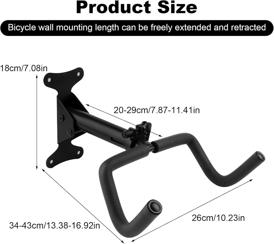NVIYAM Fahrrad Wandhalterung Fahrradhalterung Wand 30kg Tragfähigkeit Ausziehbar 15cm Fahrradständer