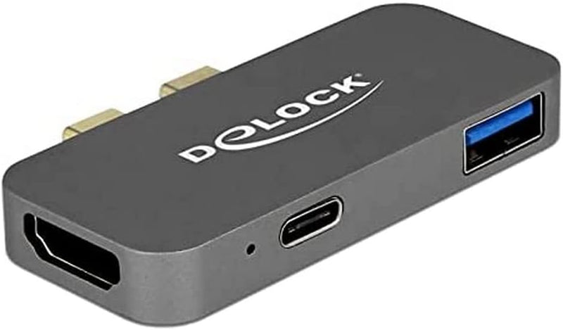 Delock Mini Dockingstation für MacBook 5K, grau, Thunderbolt (USB-C), USB-A