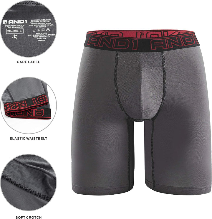 AND1 Sport Boxershorts 5er Pack Unterwäsche Herren Unterhosen Männer Retroshorts Boxer Brief Sportun