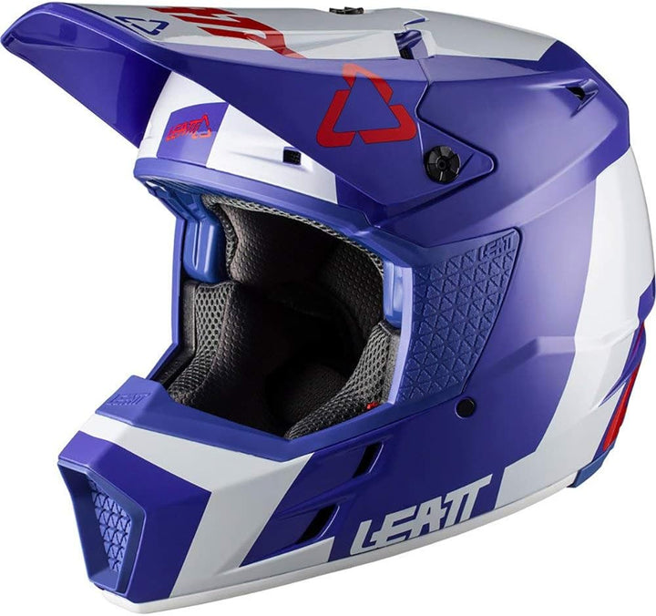 Leatt GPX 3.5 V20.2 Motocross Helm XL (61/62) Blau/Weiss, XL (61/62) Blau/Weiss