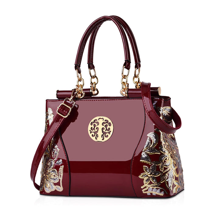 NICOLE & DORIS Lackleder Handtasche Damen Umhängetaschen Elegante Schultertasche frauen shopper gros