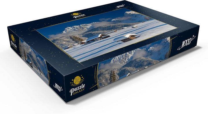 Heustadel bei Mittenwald mit Wörner und Karwendelgebirge - Premium 1000 Teile Puzzle - MyPuzzle Sond