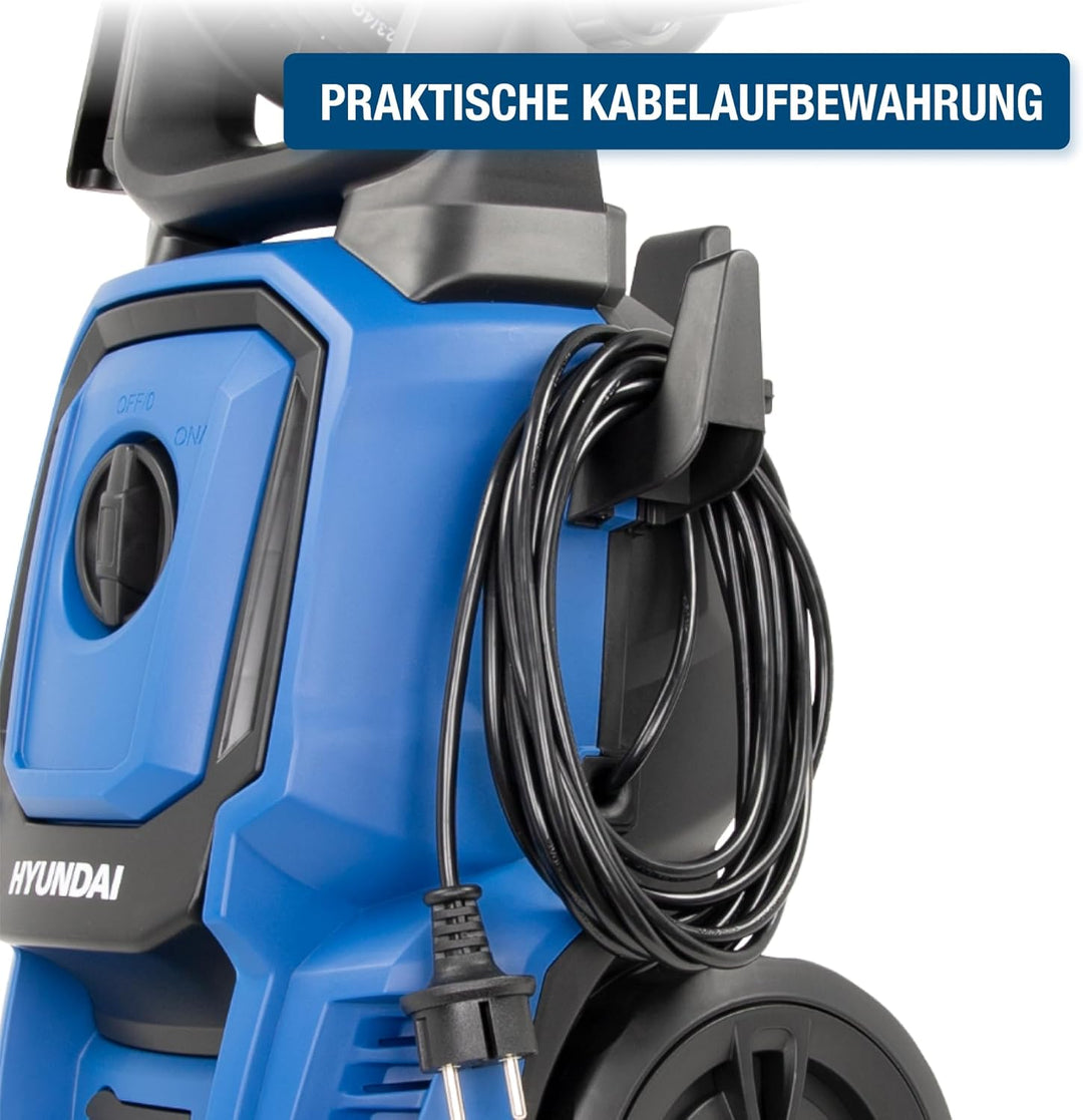 HYUNDAI Hochdruckreiniger HPW1800CE, max. 140 bar - 420 l/h, 1800 W, verdreh-sicherer 7 m Schlauch i