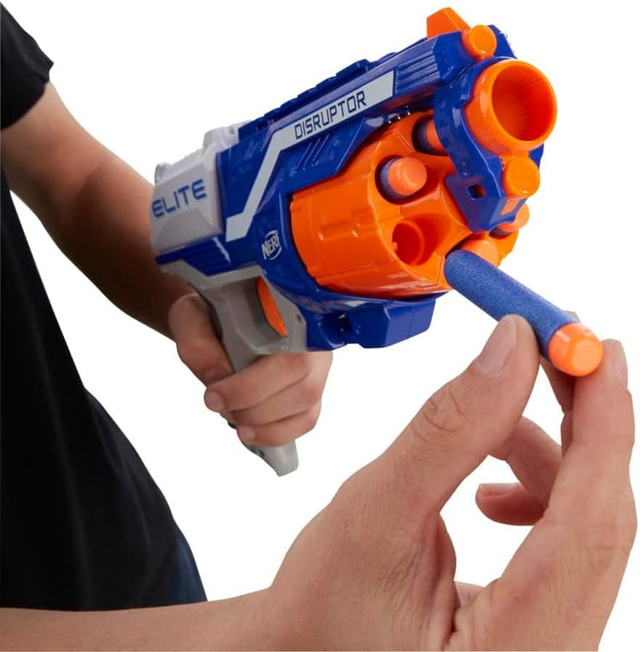NERF Hasbro B9837EU40 B9837EU4 - N-Strike Elite Disruptor Spielzeugblaster, mit Trommelmagazin, 22.5