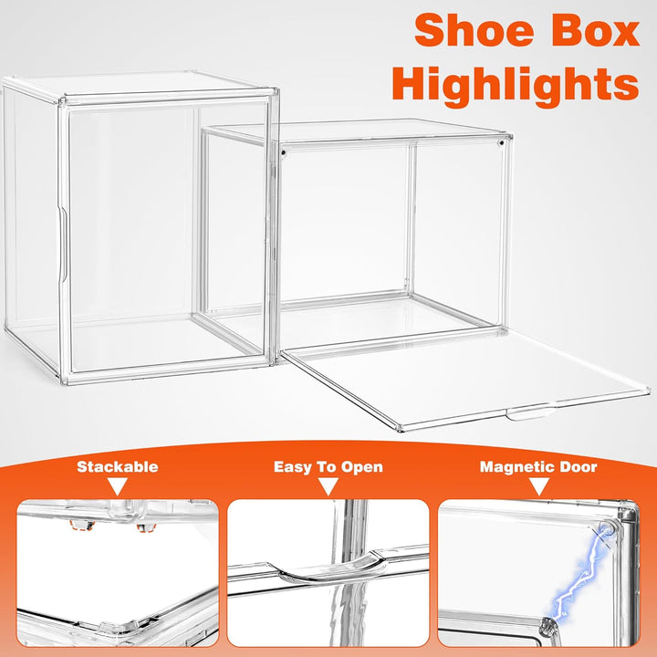 Schuhaufbewahrungsbox, XXX-Grosse Extra grosse Acryl Display Case Transparente Sneaker Schuh Organiz