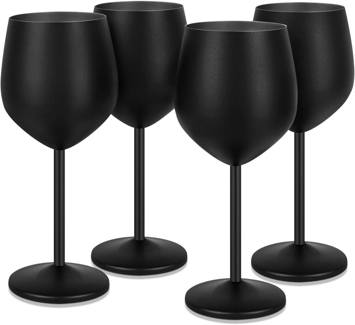 Livole Rotweingläser Set, 18Oz 550ml Weingläser aus Edelstahl, Champagner Gläser, Pokale Gross Bauch