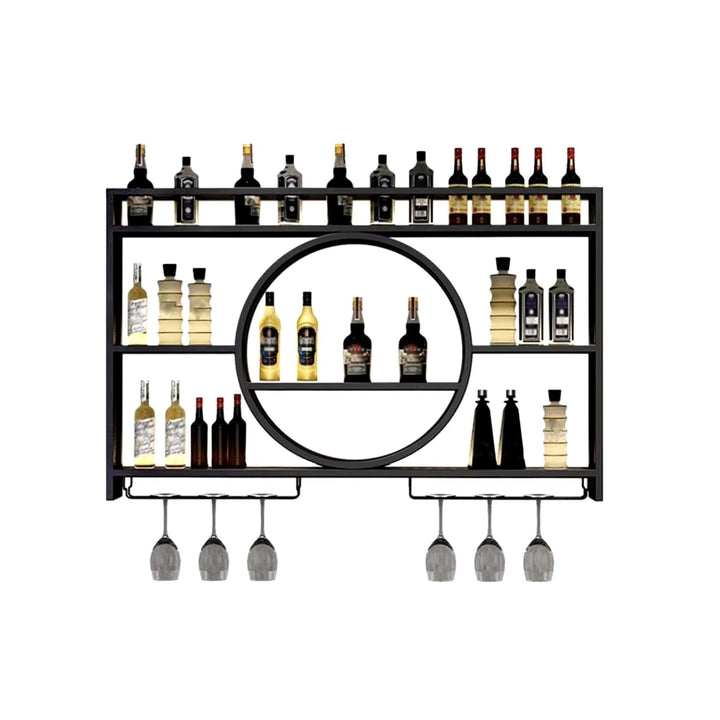Regal Metall Weinregal Hängend Flaschenregal: Bar Regale Wand Wandmontierte Weinregale Für Bar, Rest