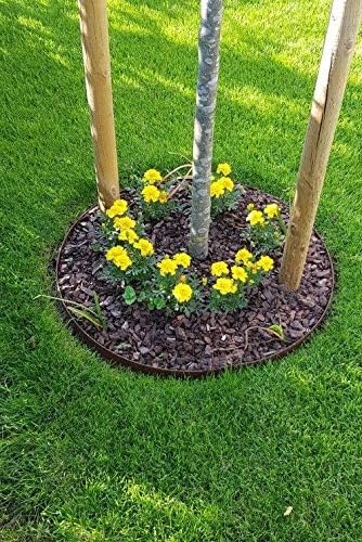 Rasenkanten Baumring Corten Kreis Ø 75 cm x 17,5 cm Edelrost - 3er Set