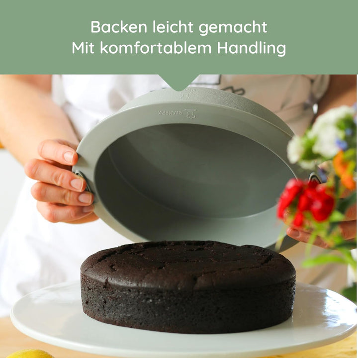 Backefix Runde Sache Set die perfekte Grundausstattung - zum Kuchen oder Muffins backen - Geschenk S
