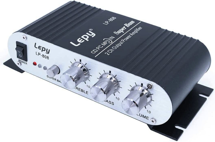 DollaTek LP-808 12V MiNi Tragbarer kabelgebundener HiFi-Verstärker mit 3A-Netzteil für Autotelefon z