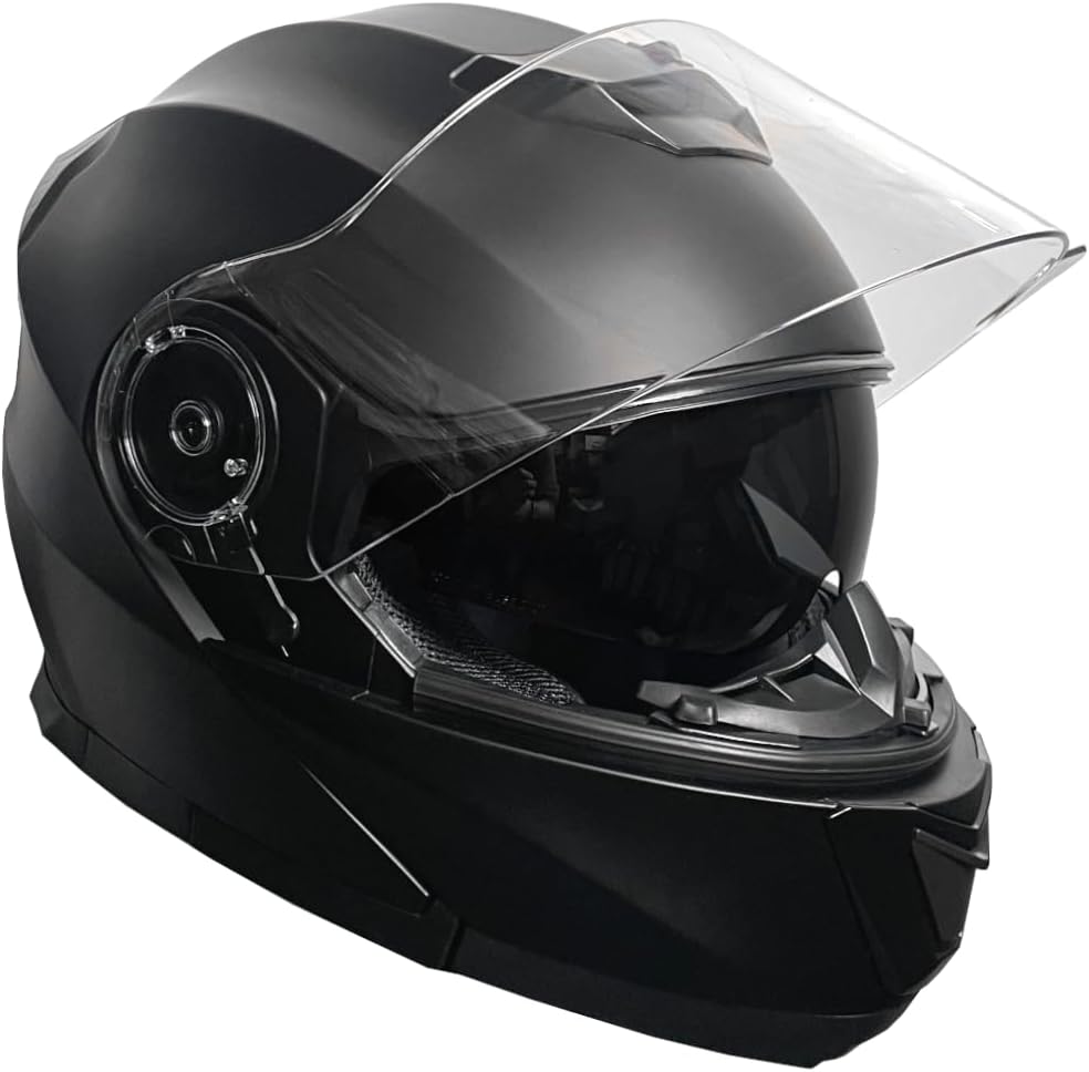RALLOX Klapphelm Motorradhelm 160 matt schwarz Grösse M Sturzhelm Helm Rollerhelm, M
