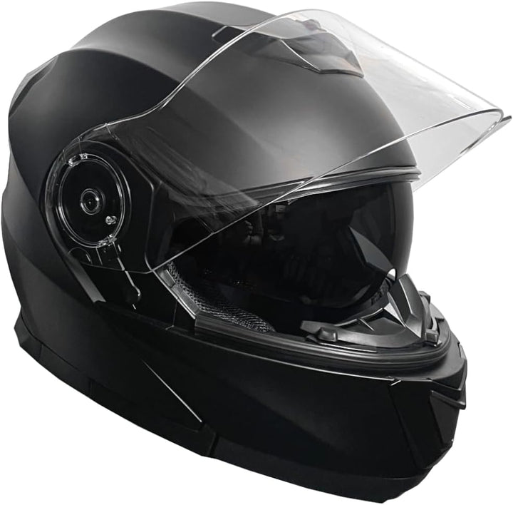 RALLOX Klapphelm Motorradhelm 160 matt schwarz Grösse L Sturzhelm Helm Rollerhelm, L