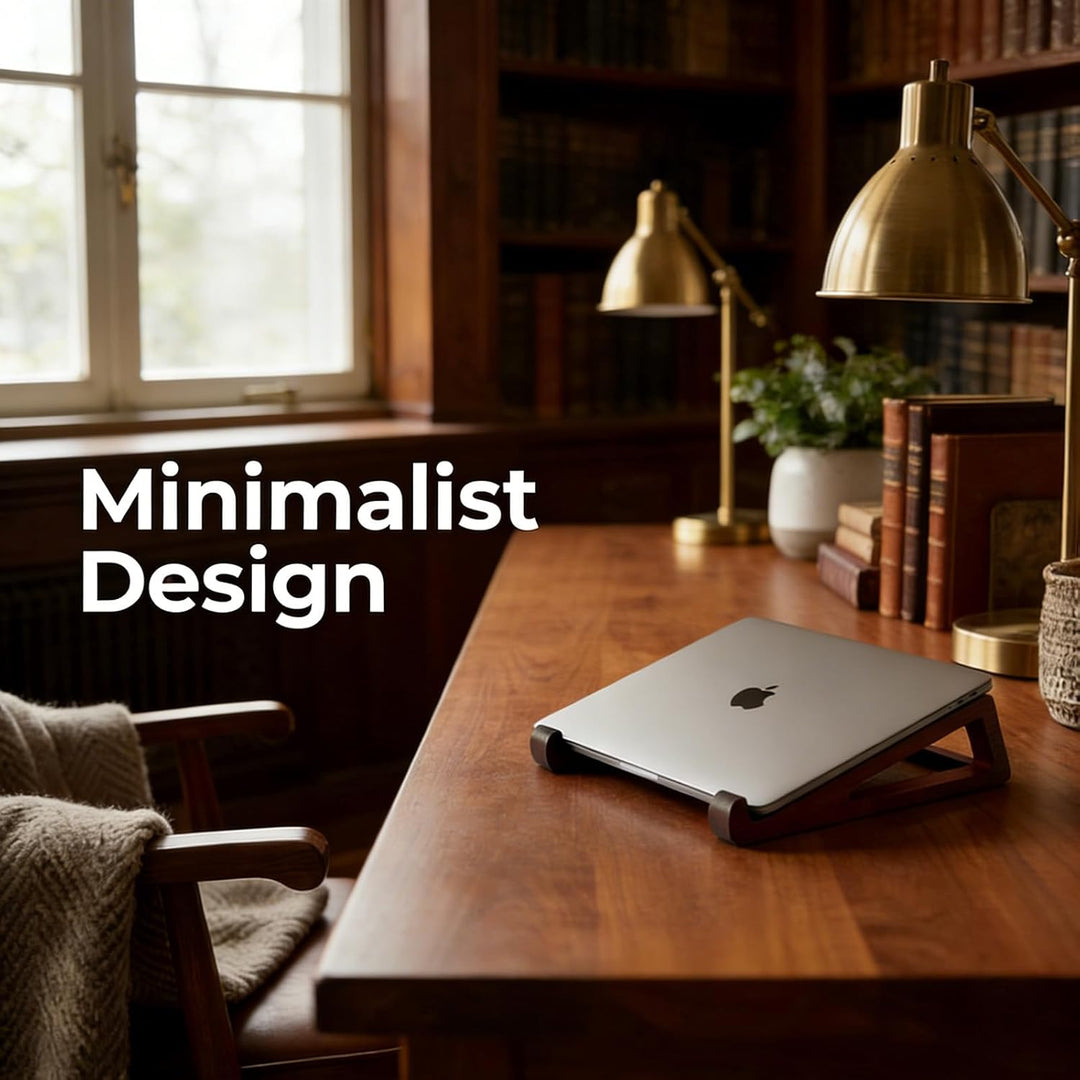 Laptopständer aus Bambusholz, tragbarer Laptopständer aus Holz für Schreibtisch und Tablet mit Trage