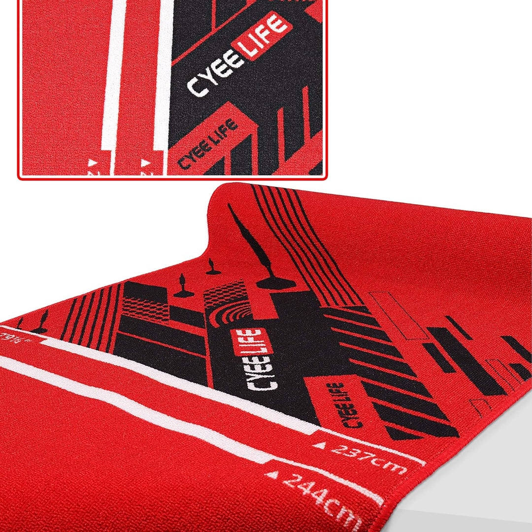 CyeeLife Dart Teppich mit Tragetasche,Dartpfeile Mat Dartmatte 65 * 295cm für Steel und Soft Darts Z