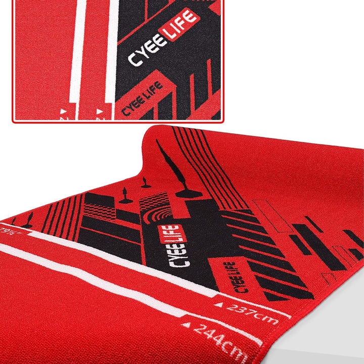 CyeeLife Dart Teppich mit Tragetasche,Dartpfeile Mat Dartmatte 65 * 295cm für Steel und Soft Darts Z