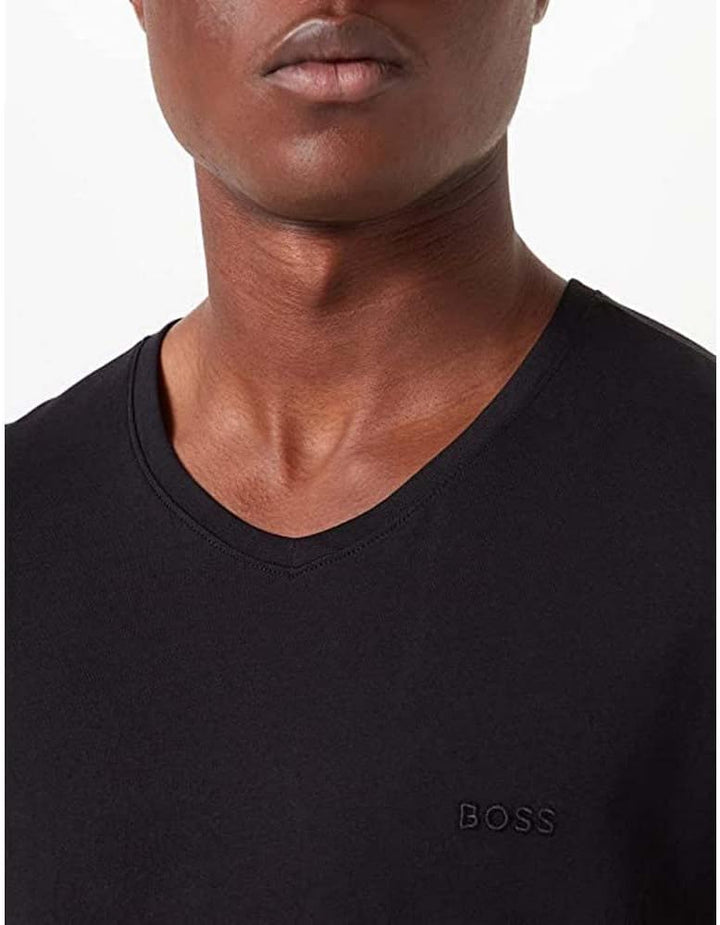 BOSS Herren Business Kurzarm Shirt T-Shirt 2P CO 2er Pack M New - Black1, M New - Black1