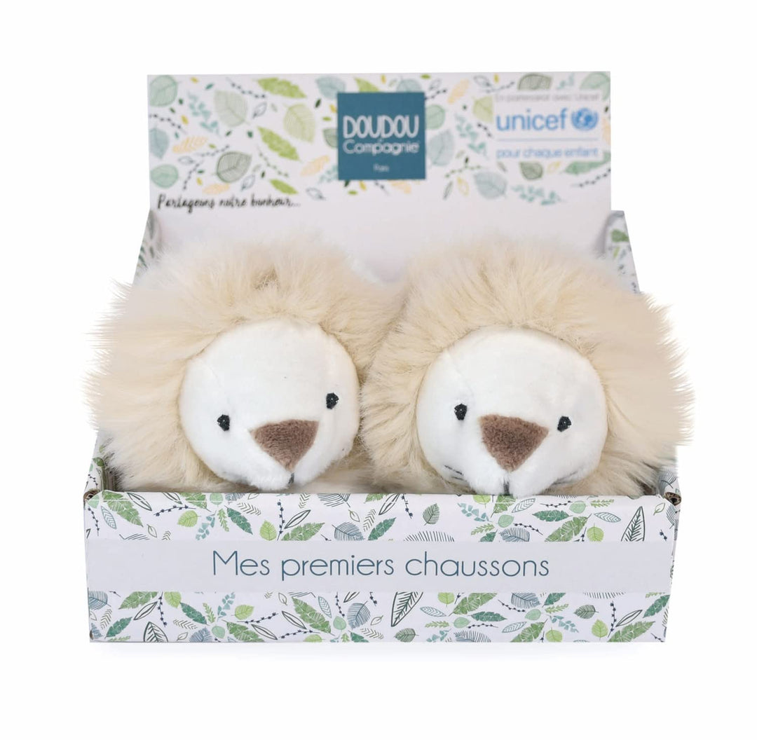 Doudou et Compagnie Unicef Hausschuhe Löwe DC3999 Löwe Chaussons, Löwe Chaussons