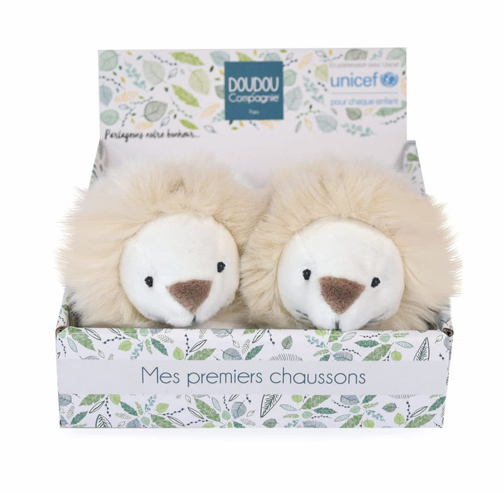 Doudou et Compagnie Unicef Hausschuhe Löwe DC3999 Löwe Chaussons, Löwe Chaussons