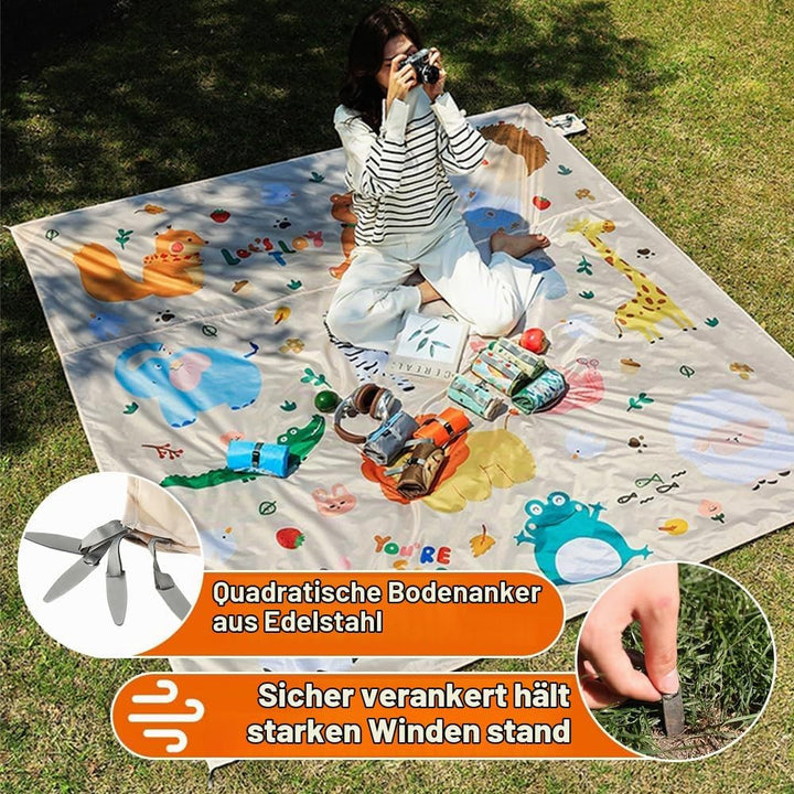 Picknickdecke wasserdicht, 150 x 210 cm Mini picknickdecke, Wasserdicht und schmutzabweisend, Ultral