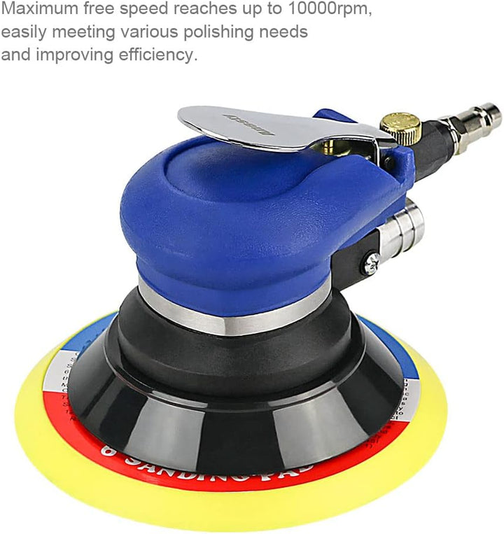 Druckluft Schleifer 6" 150 mm Exzenterschleifer Schleifmaschine, Pneumatische Exzenter Poliermaschin