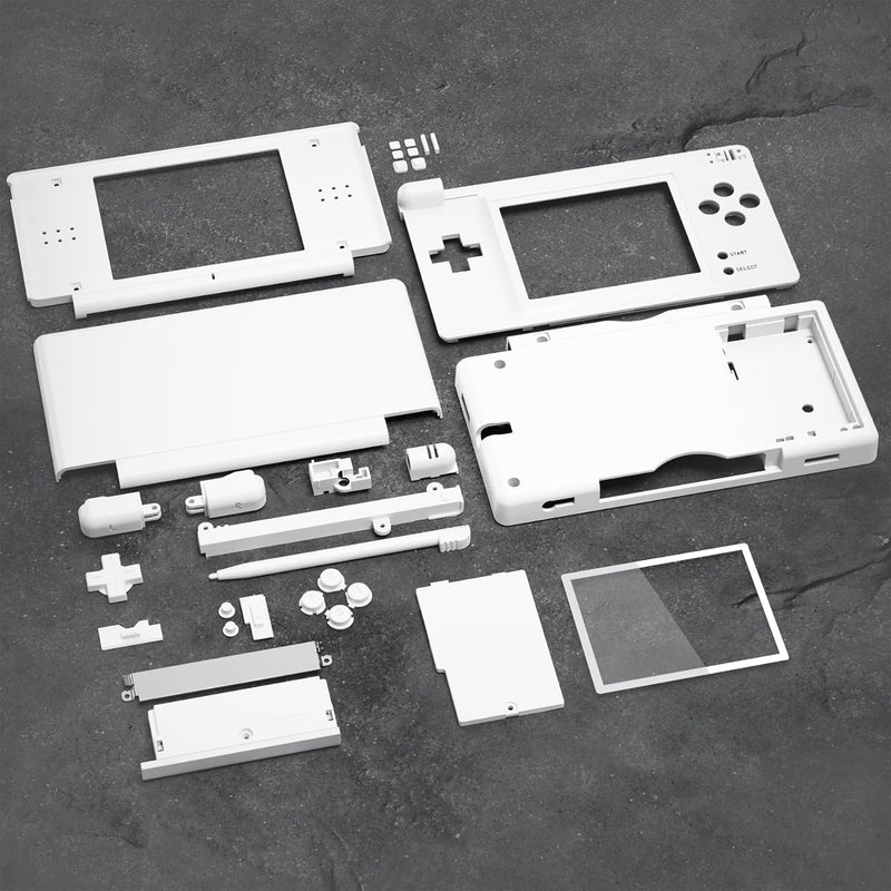 eXtremeRate Full Gehäuse Case für Nintendo DS Lite NDSL, DIY-Ersatz Voll Hülle&Knöpfen&Screen Protec
