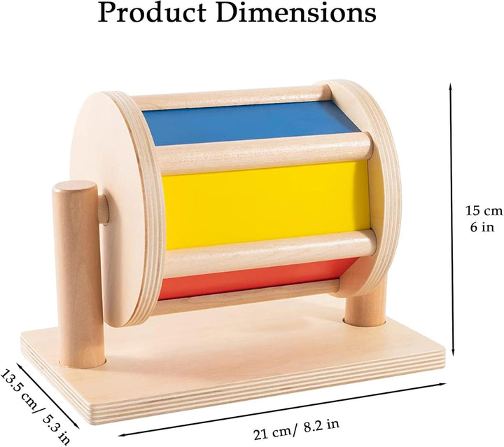 YAANI Montessori Spinning Drum Montessori Spielzeug für Säugling 6-12 Monate 1 Jahr alte Babys Klein