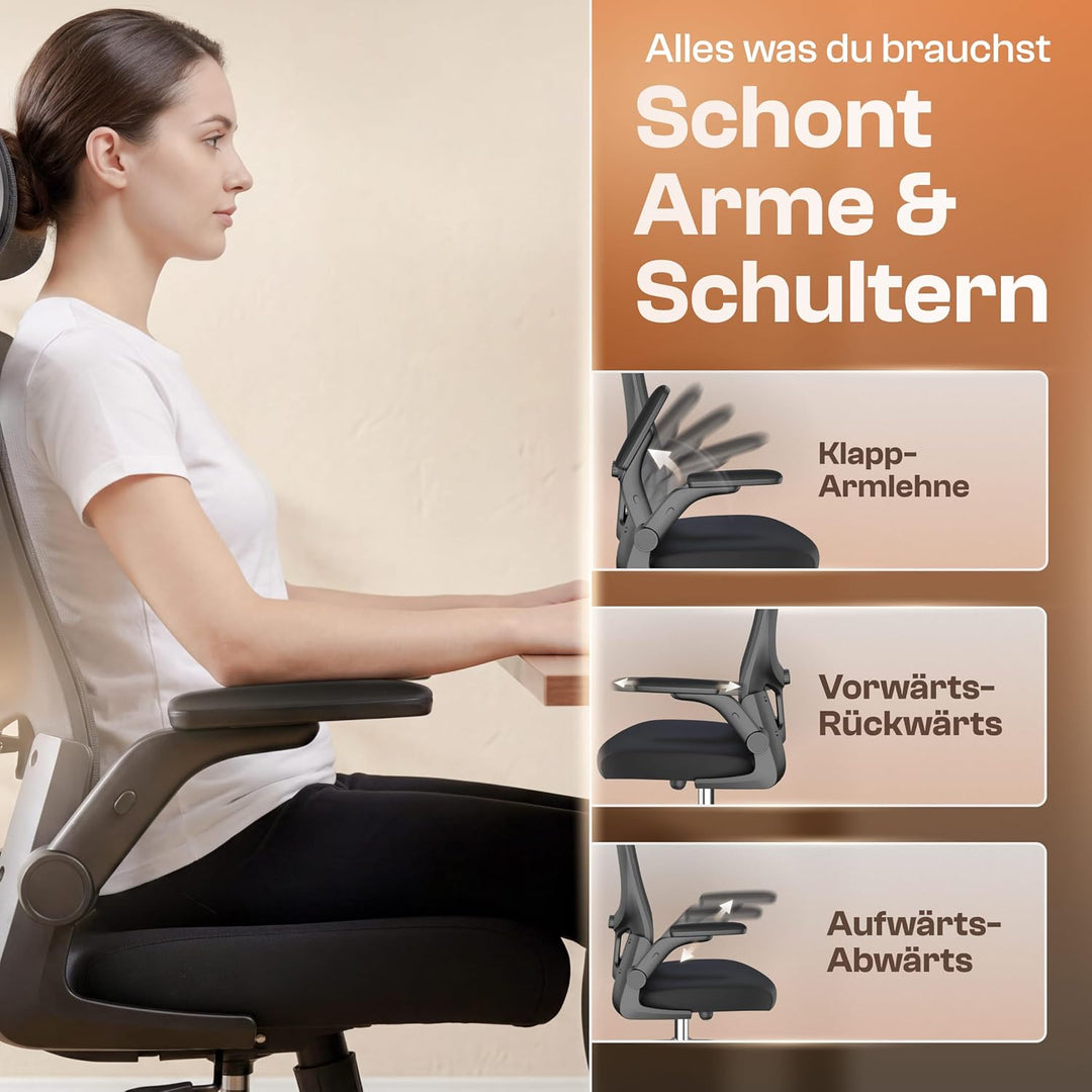Bravo Bürostuhl ergonomisch [ORIGINAL] Schreibtischstuhl ergonomisch mit 8 Komfort-Einstellungen | G