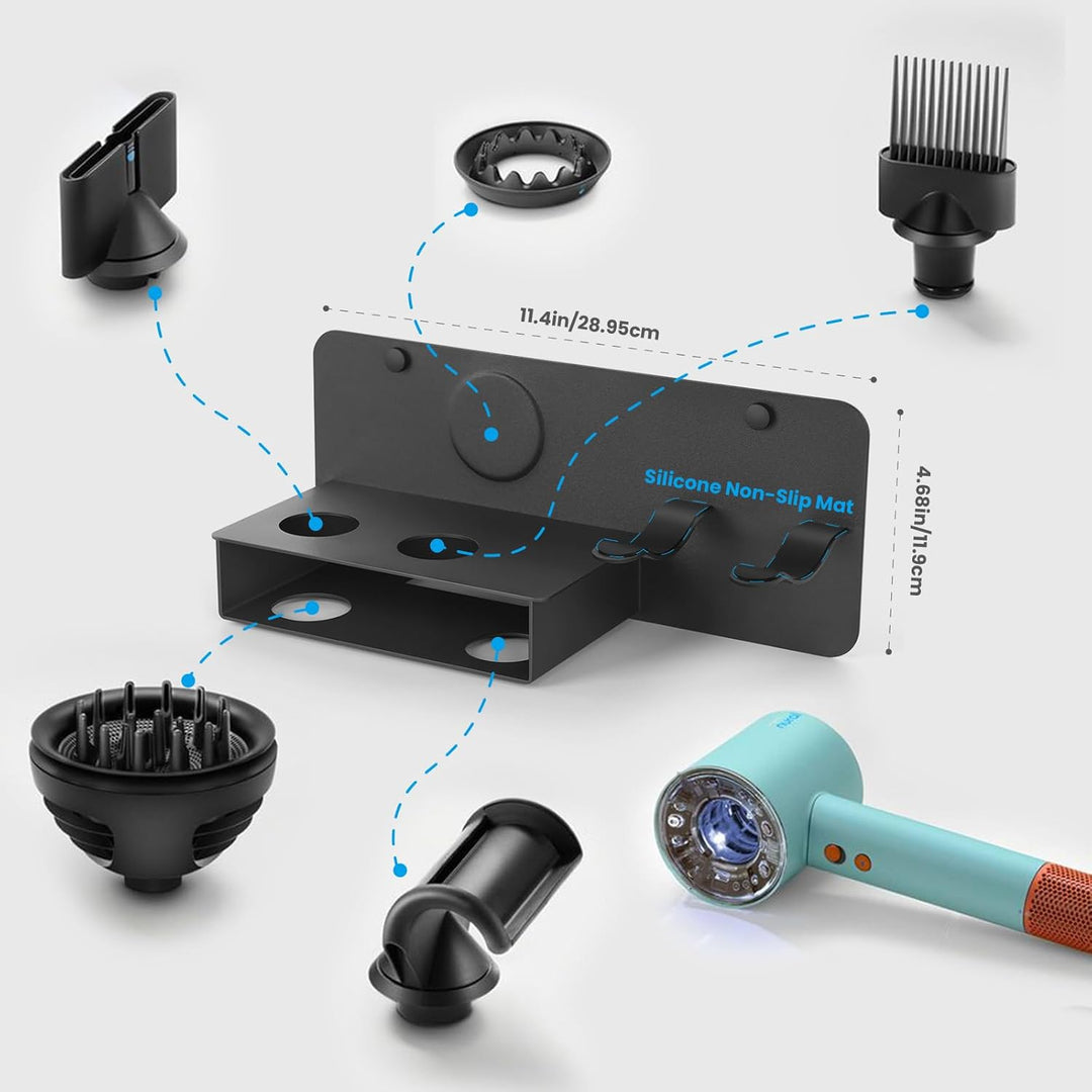 Fönhalter ohne Bohren, Föhn Halterung kompatibel mit Dyson Supersonic Nural, Metall Wandmontage Fönh