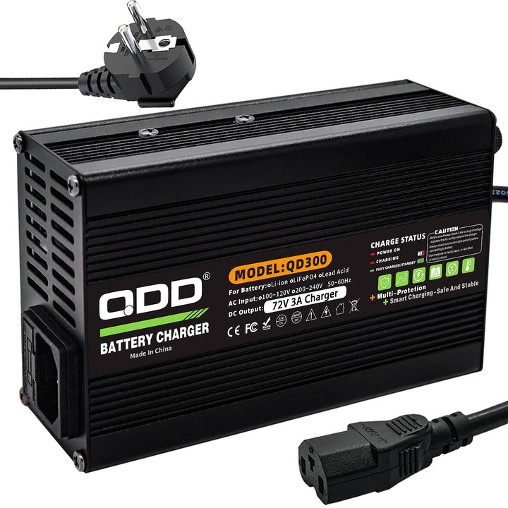 QDD 72 V 3 A Blei-Säure-Ladegerät, 72 Volt 3 Ampere, 15 Ah, 20 Ah, 25 Ah, 30 Ah, Batterieladegerät f