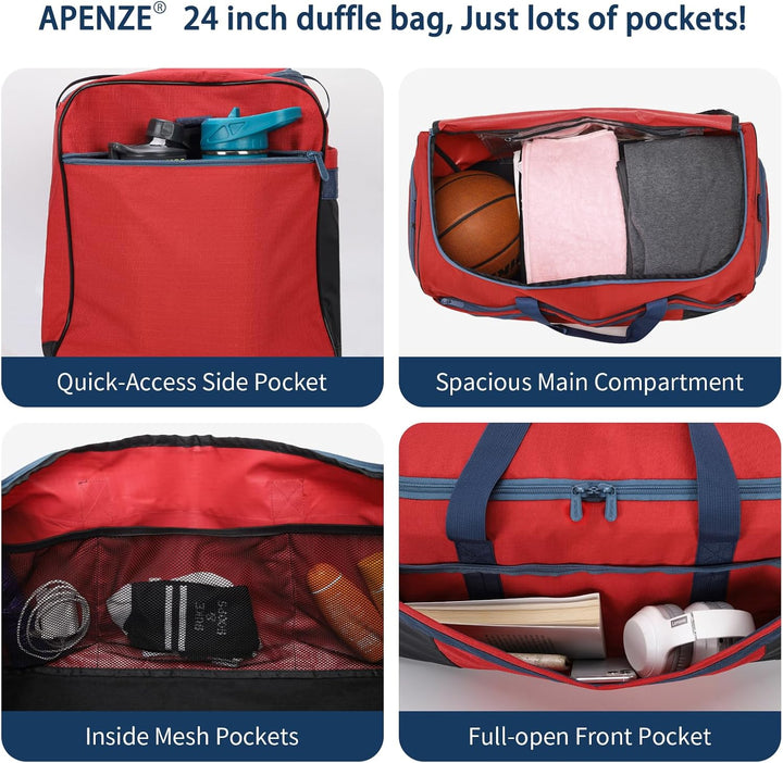 Apenze 65L Sporttasche & Reisetasche Herren Gross - mit Schuhfach und Nassfach - Gym Bag Tasche für
