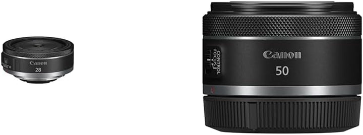 Canon RF 28mm F2.8 STM Pancake-Objektiv für Kameras der EOS R Serie & RF 50mm F1.8 STM Objektiv | Ko