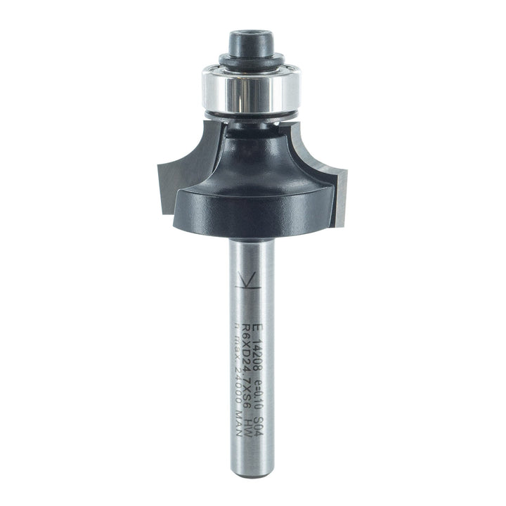 ENT Abrundfräser HW mit Kugellager S6x32 R6 D24,7x12,7mm R=6 / D=24,7 / NL=12,7, R=6 / D=24,7 / NL=1