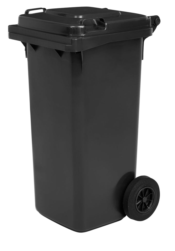 gardivo Mülltonne 120 Liter Abfalltonne Reststofftonne Mülleimer mit 2 geräuschlosen Rädern, Klappde