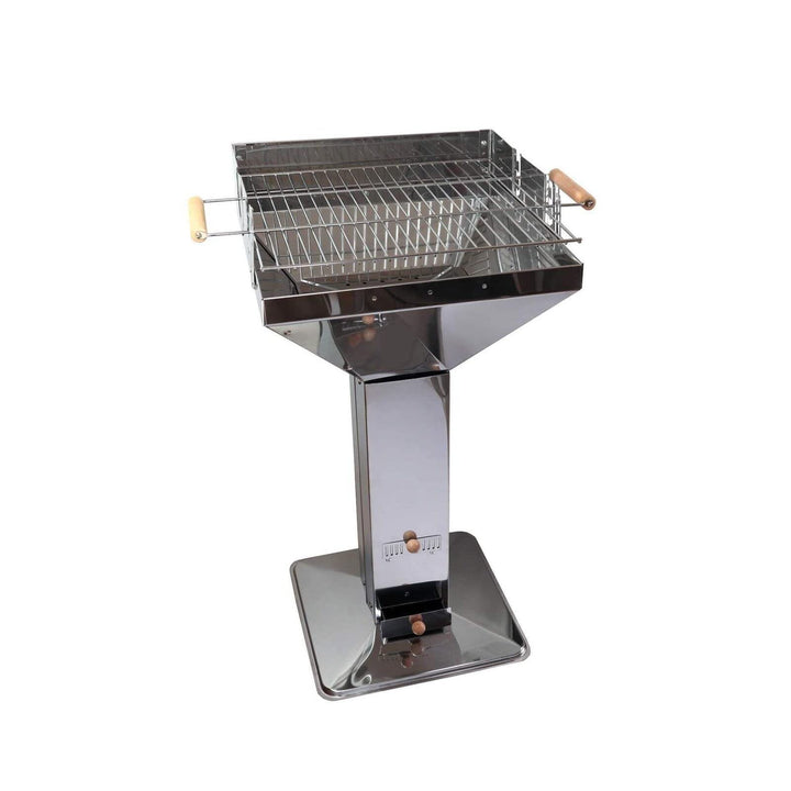 Bilderrahmen Neumann Holzkohlegrill Kingsale, Säulengrill Edelstahl, Gartengrill, Trichtergrill, Sil