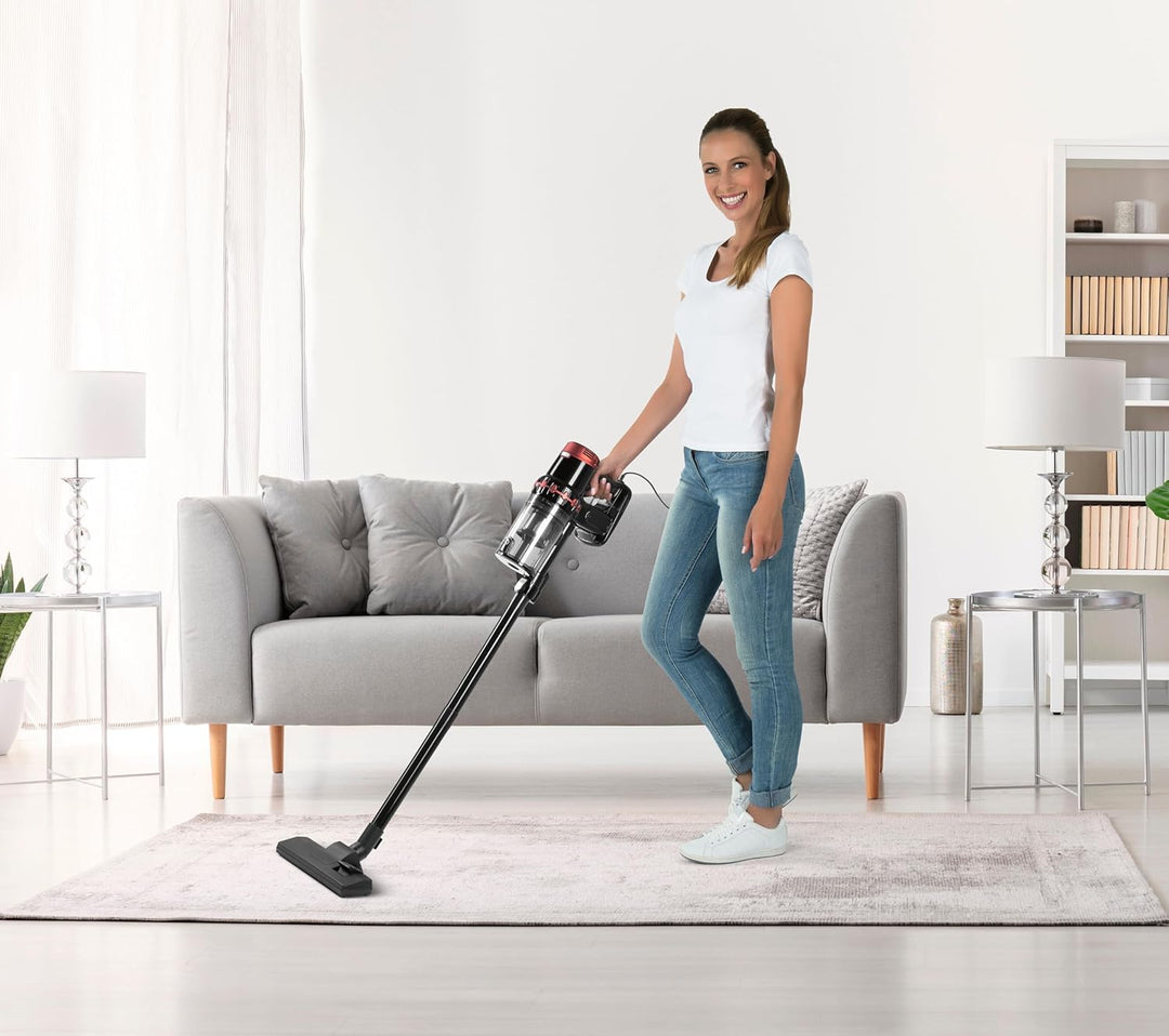 CLEANmaxx Zyklon Staubsauger | 2in1 beutelloser Boden- &amp; Handstaubsauger | Starke Saugleistung 12 kP