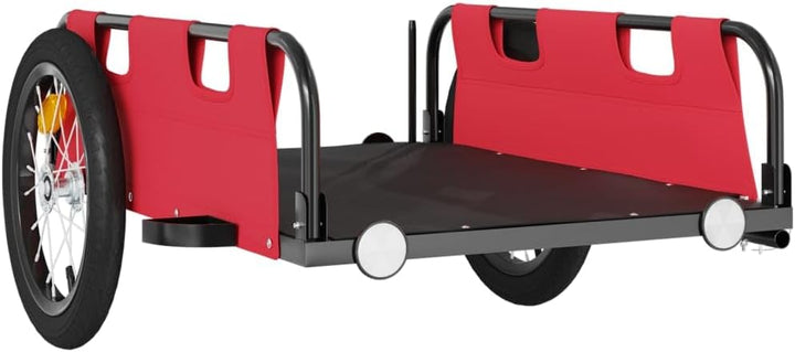 Fahrradanhänger für Lastentransport, Transportanhänger mit robuster Eisenkonstruktion und Oxford-Gew