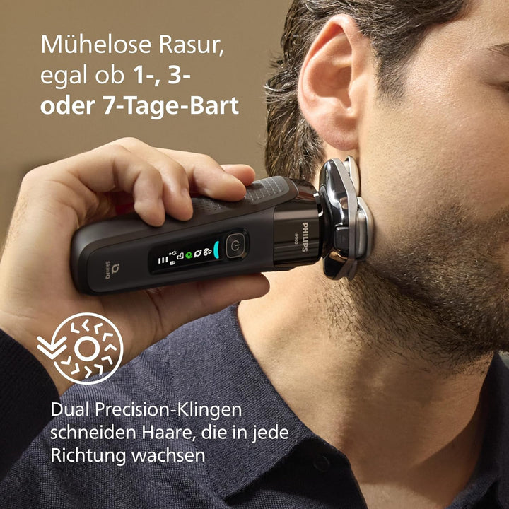 Philips Rasierer i9000, Elektrischer Nass-und Trockenrasierer für Männer mit integriertem Trimmer, s