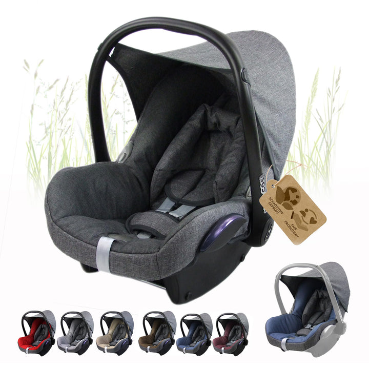 BAMBINIWELT Bezug Ersatzbezug kompatibel mit Maxi-Cosi CabrioFix für Babyschale 6-tlg Komplett-Set (