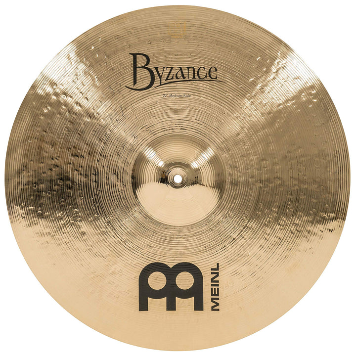Meinl Cymbals Byzance Brillant Ride Medium 22 Zoll (Video) Schlagzeug Becken (55,88cm) B20 Bronze, B