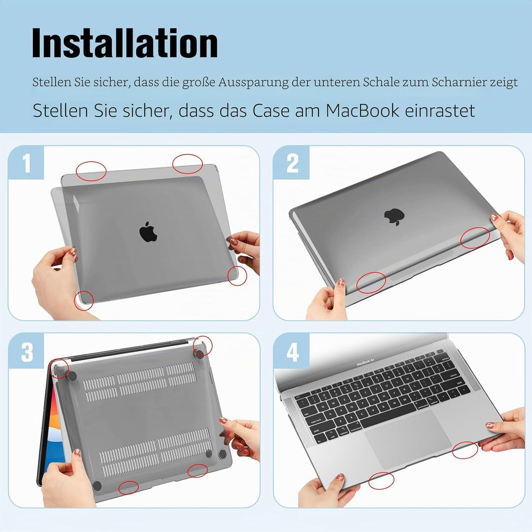 Fintie Hülle kompatibel mit MacBook Air 13 (2018-2020 Version) A2337(M1)/A2179/A1932, Ultradünne Har