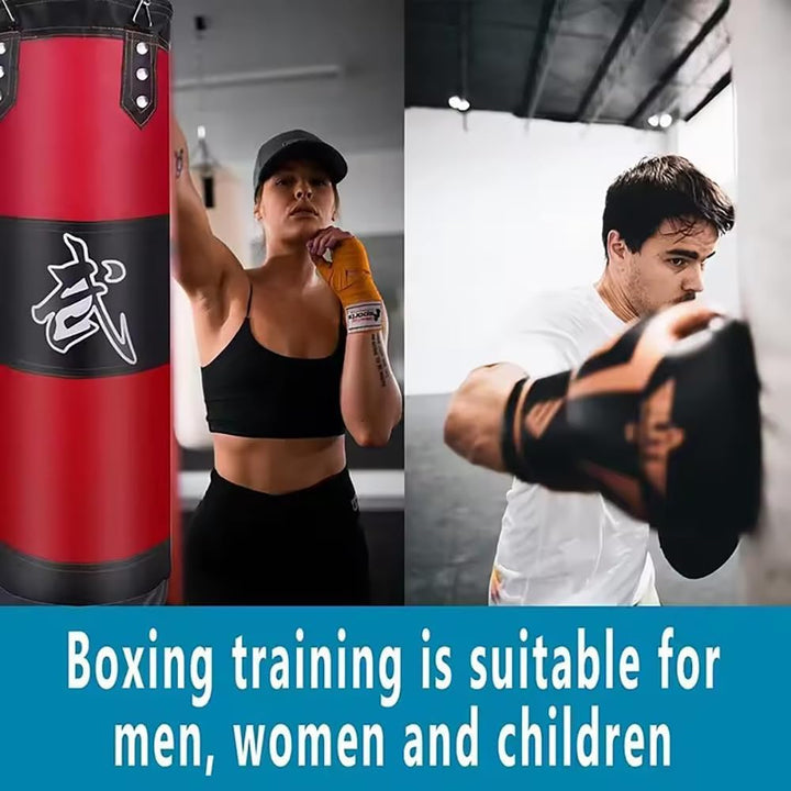 Boxsack Hängend, 15-in-1 Heavy Duty Boxsack, PU-Material Mit dickerer Kette kann 360° gedreht werden