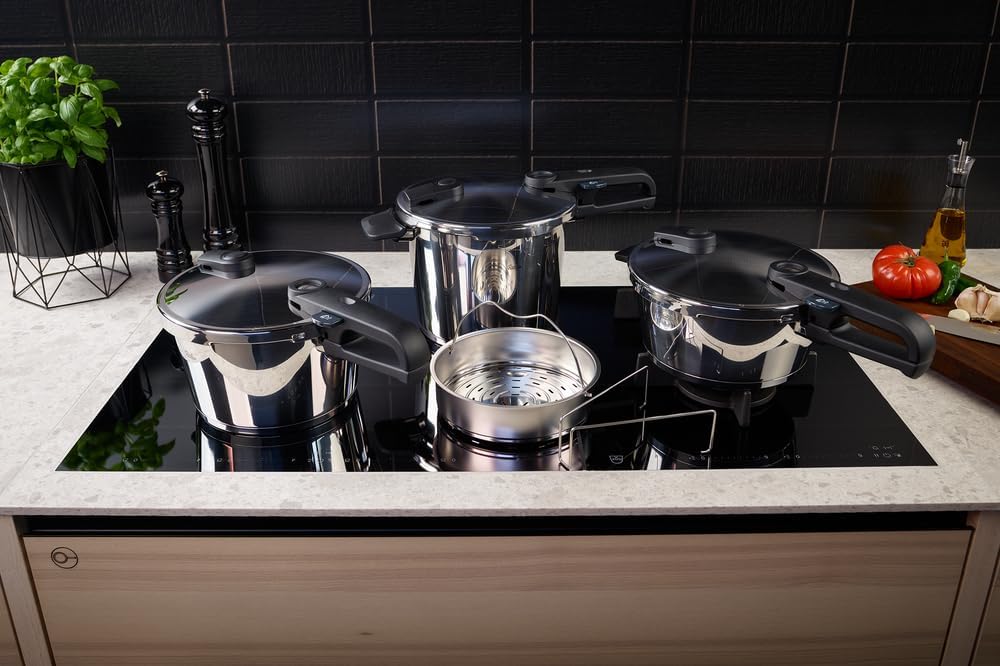 Fissler Vitaquick Edition/Schnellkochtopf (6 L, Ø 22 cm) Edelstahl-Dampfkochtopf, 2-Garstufen, inkl.