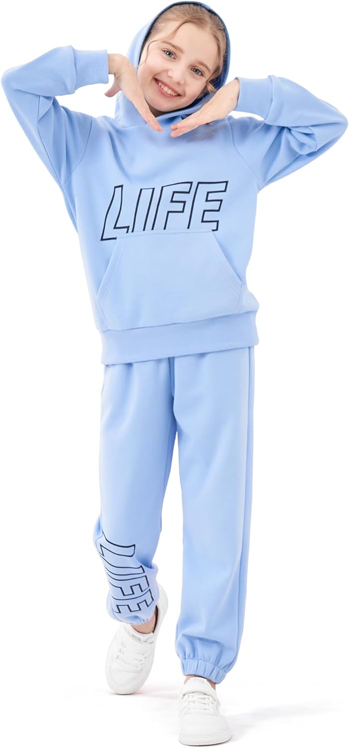 NATUST Kinder Trainingsanzug Jungen Mädchen Sportanzug 120 Blau, 120 Blau